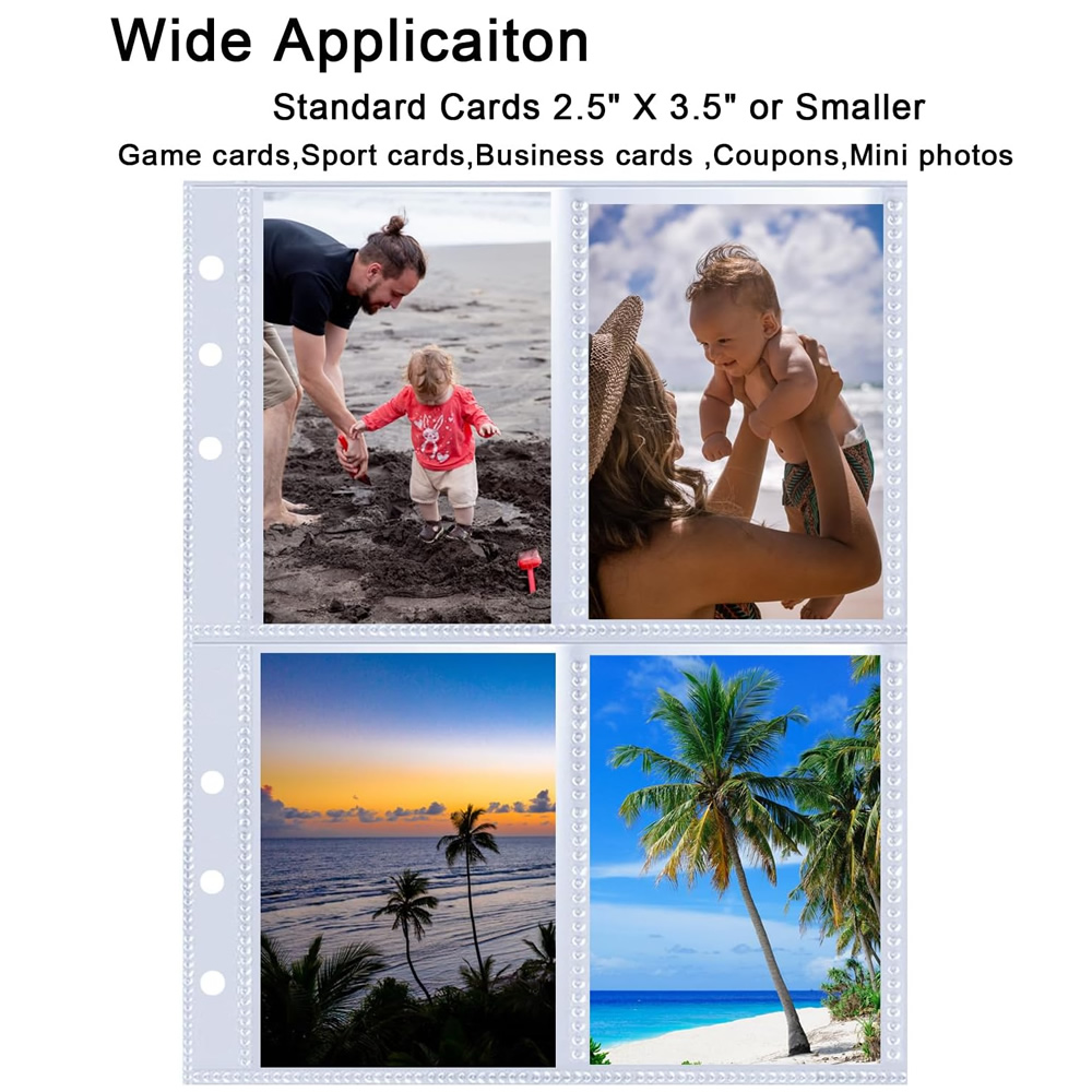 4 Pockets Photo Card Sleeves B - Trading Card Binder 评论和价格