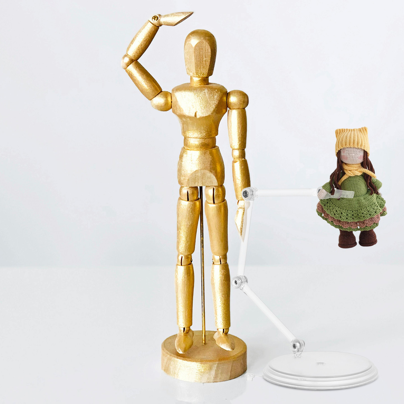 3Pcs Transparent Adjustable Cl - Action Figure Stand 评论和价格